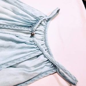 High Neck Denim Tank